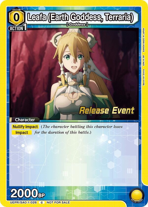 Image for Leafa (Earth Goddess, Terraria) (026) (UEPR/SAO-1-026) (UE07BT: Sword Art Online Release Event Cards) (UE07BT_RE) - Union Arena