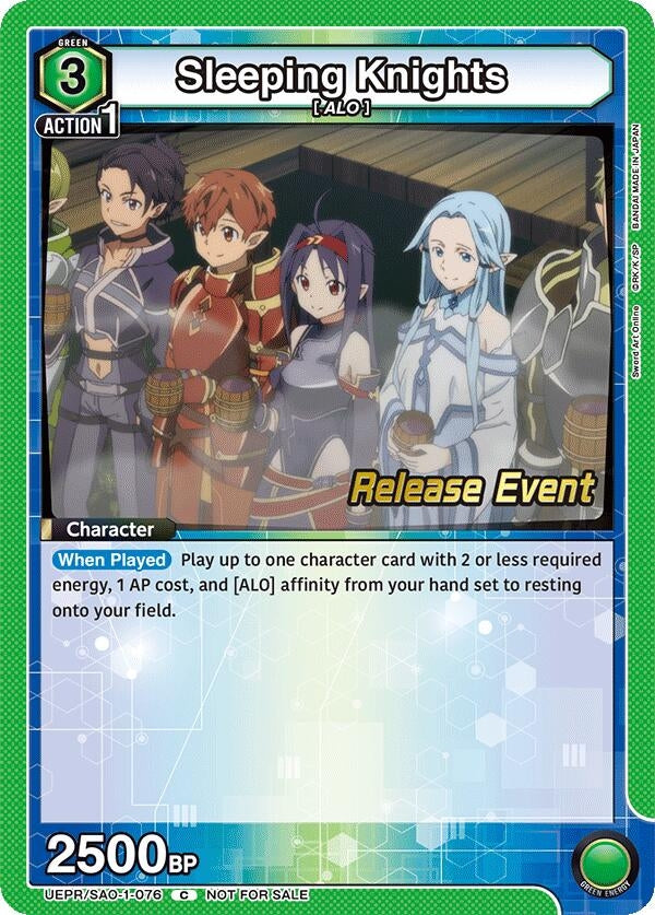 Image for Sleeping Knights (UEPR/SAO-1-076) (UE07BT: Sword Art Online Release Event Cards) (UE07BT_RE) - Union Arena