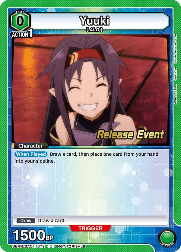 Image for Yuuki (078) (UEPR/SAO-1-078) (UE07BT: Sword Art Online Release Event Cards) (UE07BT_RE) - Union Arena