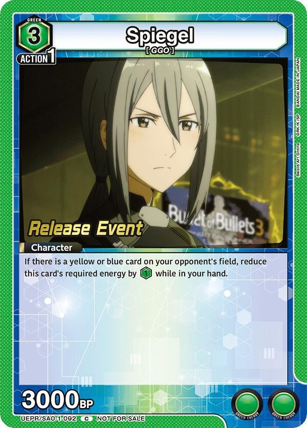 Image for Spiegel (UEPR/SAO-1-092) (UE07BT: Sword Art Online Release Event Cards) (UE07BT_RE) - Union Arena