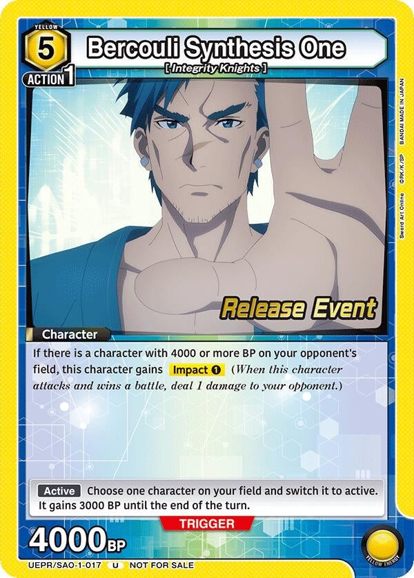 Image for Bercouli Synthesis One (UEPR/SAO-1-017) (UE07BT: Sword Art Online Release Event Cards) (UE07BT_RE) - Union Arena