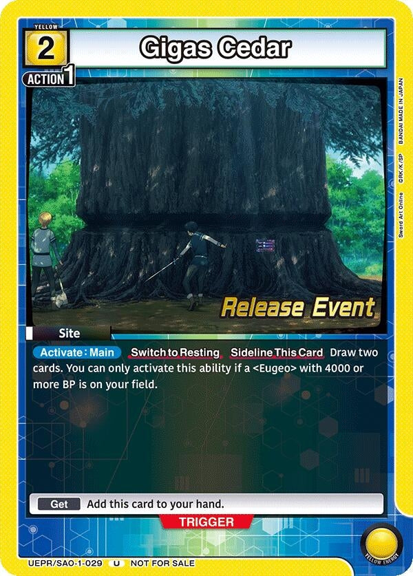 Image for Gigas Cedar (UEPR/SAO-1-029) (UE07BT: Sword Art Online Release Event Cards) (UE07BT_RE) - Union Arena
