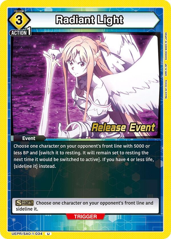 Image for Radiant Light (UEPR/SAO-1-034) (UE07BT: Sword Art Online Release Event Cards) (UE07BT_RE) - Union Arena