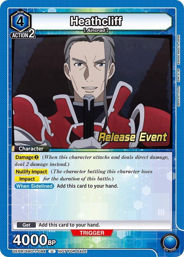 Image for Heathcliff (UEPR/SAO-1-044) (UE07BT: Sword Art Online Release Event Cards) (UE07BT_RE) - Union Arena