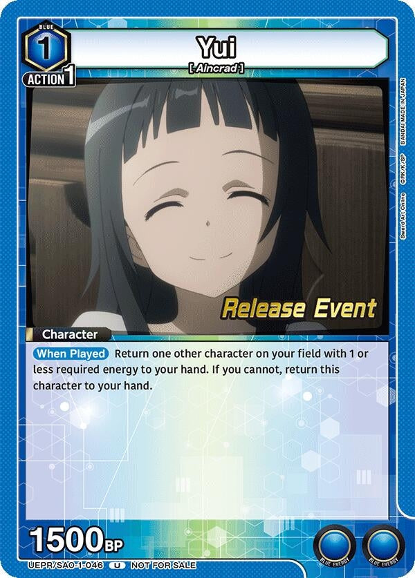 Image for Yui (046) (UEPR/SAO-1-046) (UE07BT: Sword Art Online Release Event Cards) (UE07BT_RE) - Union Arena