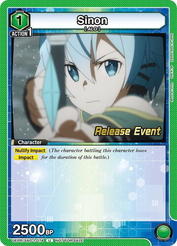 Image for Sinon (074) (UEPR/SAO-1-074) (UE07BT: Sword Art Online Release Event Cards) (UE07BT_RE) - Union Arena