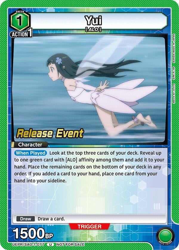 Image for Yui (077) (UEPR/SAO-1-077) (UE07BT: Sword Art Online Release Event Cards) (UE07BT_RE) - Union Arena