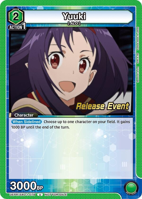 Image for Yuuki (079) (UEPR/SAO-1-079) (UE07BT: Sword Art Online Release Event Cards) (UE07BT_RE) - Union Arena