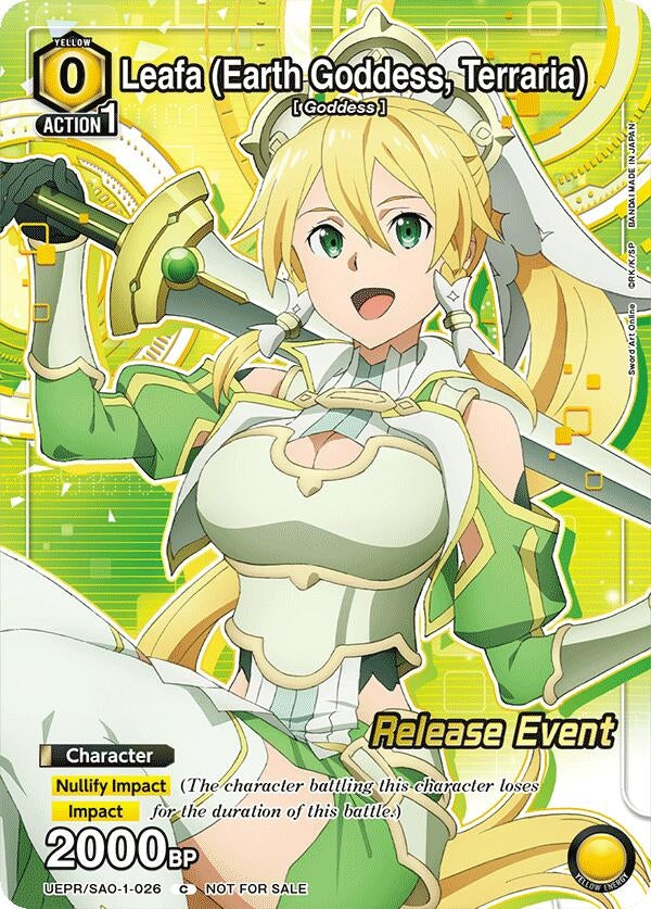 Image for Leafa (Earth Goddess, Terraria) (026) (Release Event Participation) (UE07BT/SAO-1-026) (UE07BT: Sword Art Online Release Event Cards) (UE07BT_RE) - Union Arena