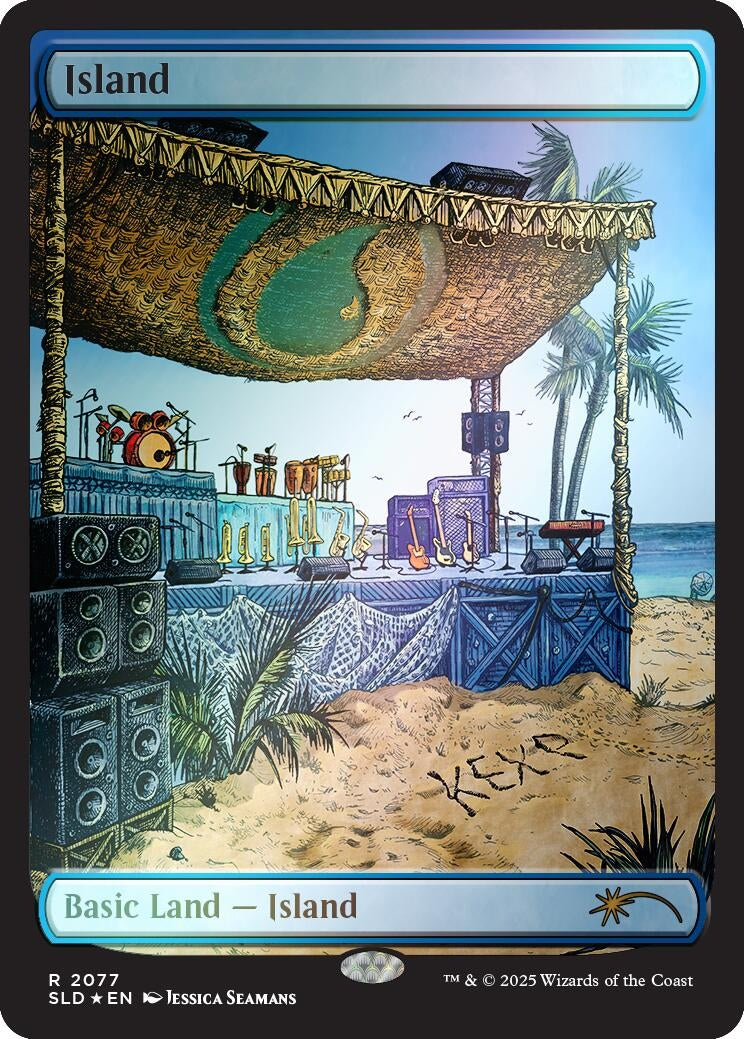 Island (2077) (Rainbow Foil) (2077) (Secret Lair Drop Series)
