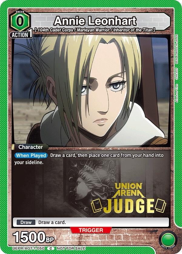 Image for Annie Leonhart (Judge Pack) (UEPR/AOT-1-050) (Union Arena Promotion Cards) (UEPR) - Union Arena