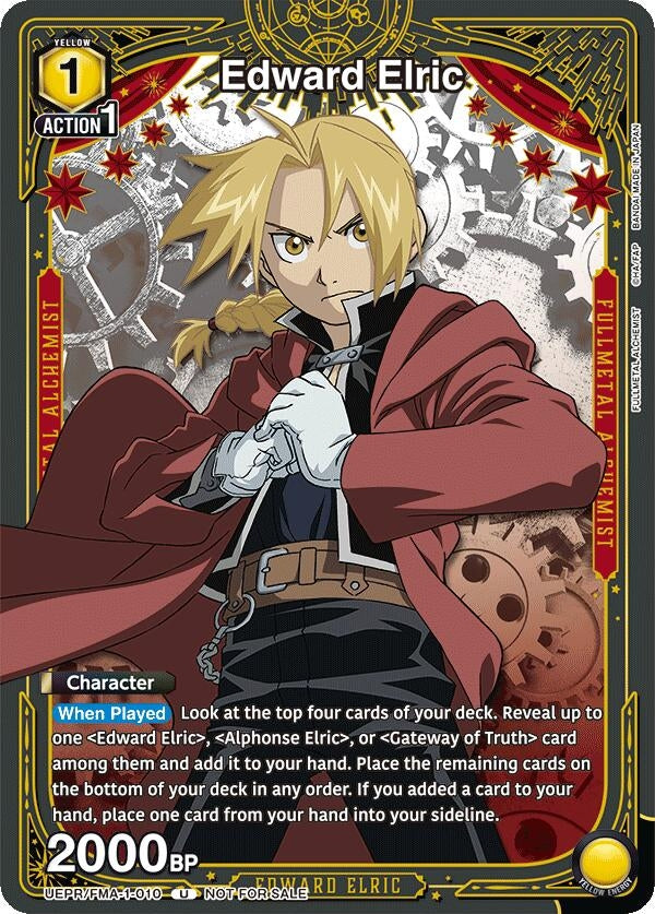 Image for Edward Elric (010) (UEPR/FMA-1-010) (Union Arena Promotion Cards) (UEPR) - Union Arena