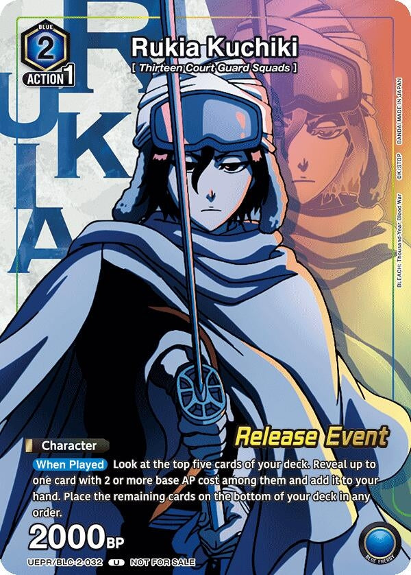 Image for Rukia Kuchiki (Release Event Participation) (UEPR/BLC-2-032) (UEX01BT: BLEACH: Thousand-Year Blood War Vol.2 Release Event Cards) (UEX01BT_RE) - Union Arena