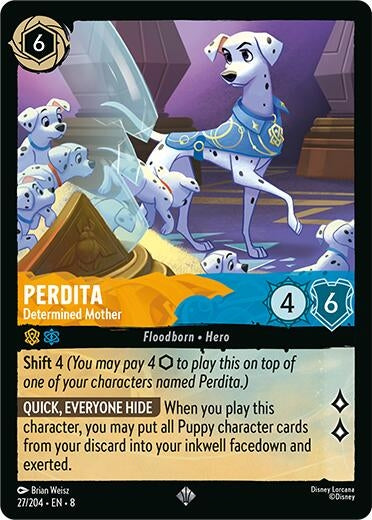 Image for Perdita - Determined Mother (27/204) (Reign of Jafar) (8) - Disney Lorcana