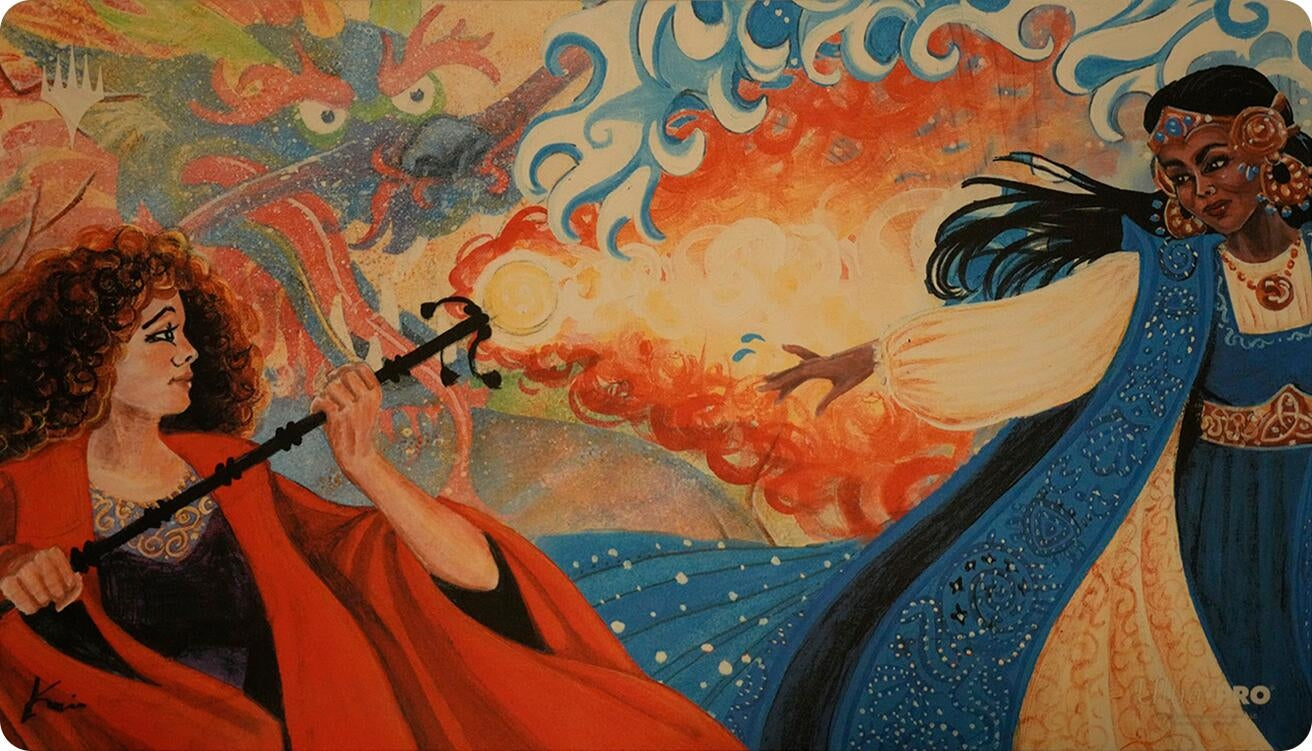 Image for Kaja Foglio Ultra Pro Exclusive Playmat for Magic: The Gathering - Hydroblast & Pyroblast - Playmats
