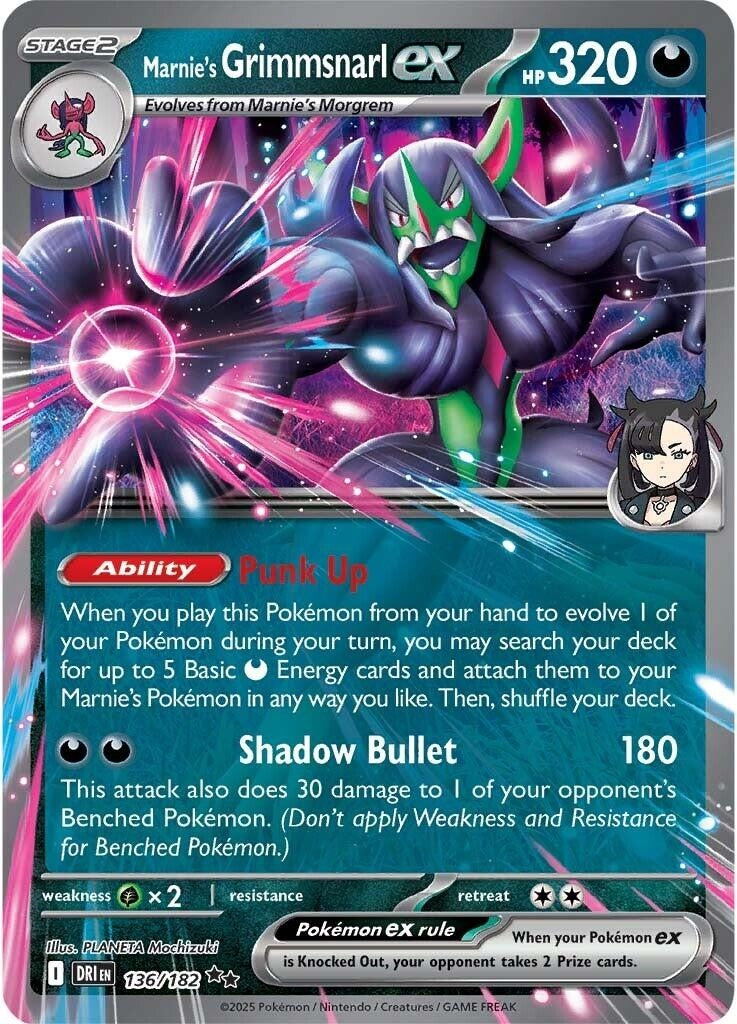 Marnie's Grimmsnarl ex (136/182) (SV10: Destined Rivals) - PokeBox USA