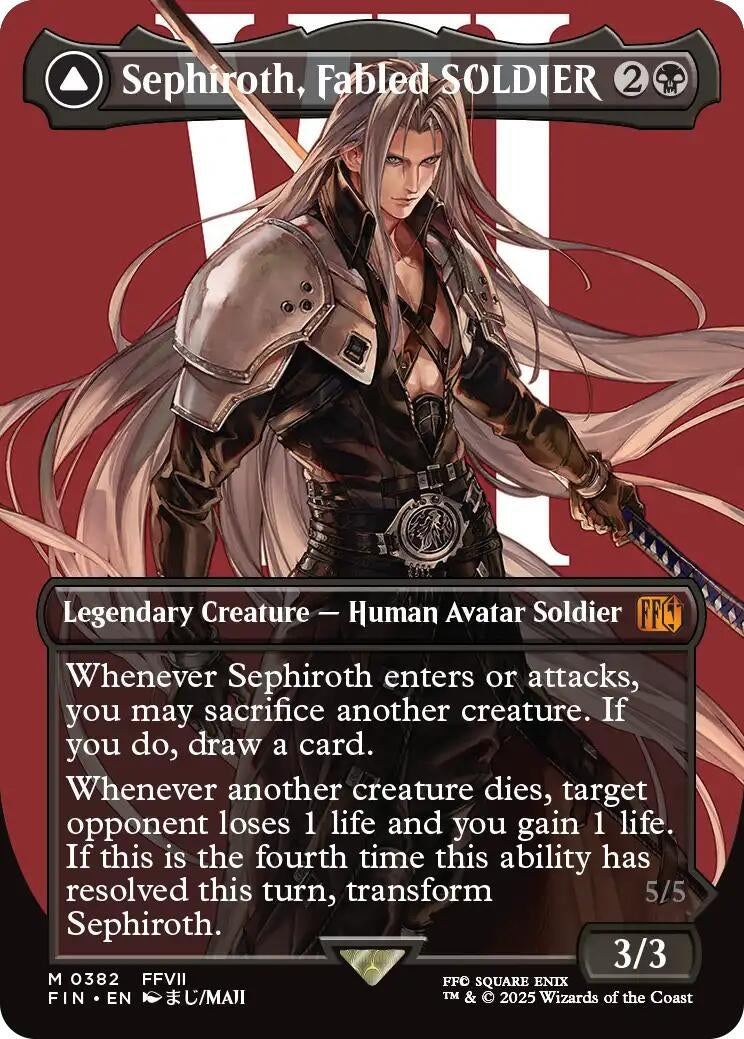 Sephiroth, Fabled SOLDIER (0382) (Borderless) (382) (FINAL FANTASY)