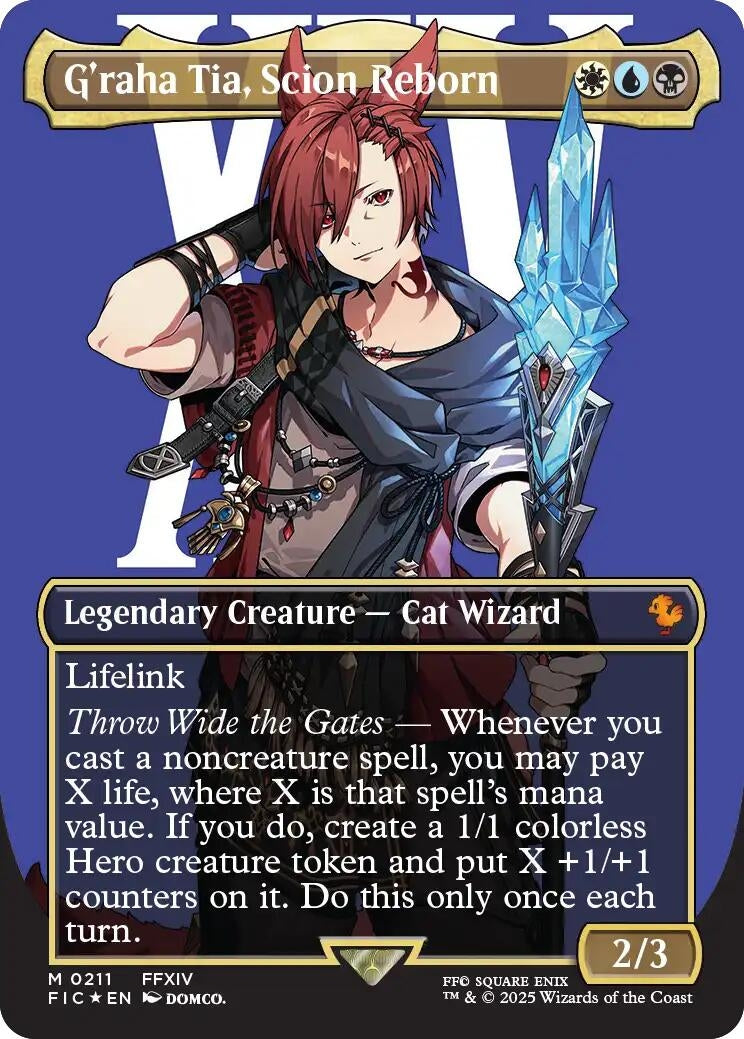 G'raha Tia, Scion Reborn (Borderless) (Surge Foil) (211) (FINAL FANTASY)