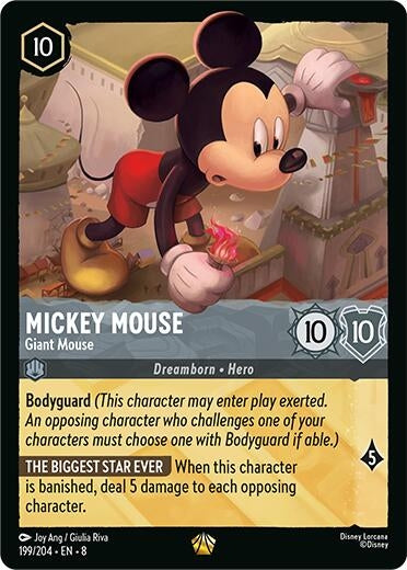 Image for Mickey Mouse - Giant Mouse (199/204) (Reign of Jafar) (8) - Disney Lorcana