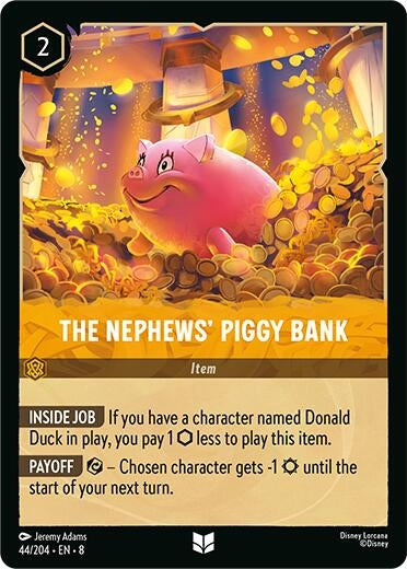 Image for The Nephews' Piggy Bank (44/204) (Reign of Jafar) (8) - Disney Lorcana