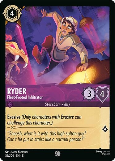 Image for Ryder - Fleet-Footed Infiltrator (56/204) (Reign of Jafar) (8) - Disney Lorcana