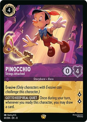Image for Pinocchio - Strings Attached (61/204) (Reign of Jafar) (8) - Disney Lorcana