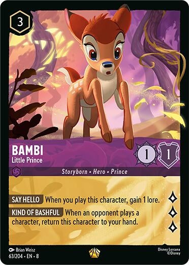 Image for Bambi - Little Prince (63/204) (Reign of Jafar) (8) - Disney Lorcana