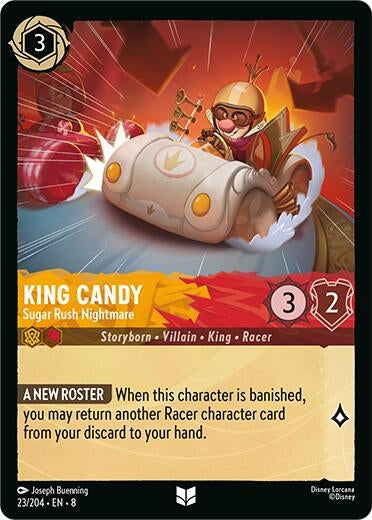 Image for King Candy - Sugar Rush Nightmare (23/204) (Reign of Jafar) (8) - Disney Lorcana