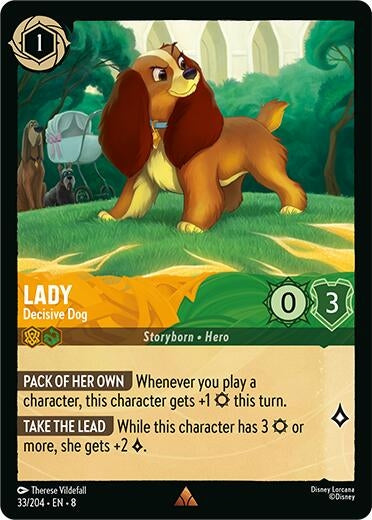 Image for Lady - Decisive Dog (33/204) (Reign of Jafar) (8) - Disney Lorcana