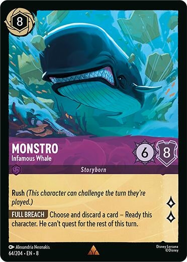 Image for Monstro - Infamous Whale (64/204) (Reign of Jafar) (8) - Disney Lorcana