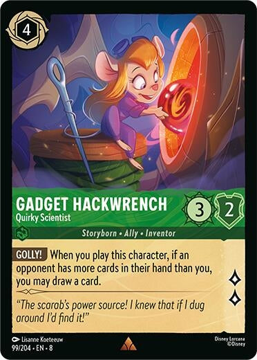 Image for Gadget Hackwrench - Quirky Scientist (99/204) (Reign of Jafar) (8) - Disney Lorcana