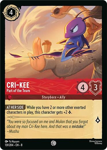 Image for Cri-Kee - Part of the Team (131/204) (Reign of Jafar) (8) - Disney Lorcana