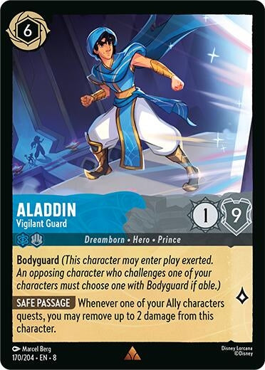 Image for Aladdin - Vigilant Guard (170/204) (Reign of Jafar) (8) - Disney Lorcana