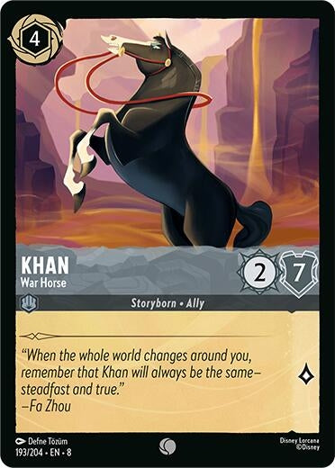 Image for Khan - War Horse (193/204) (Reign of Jafar) (8) - Disney Lorcana