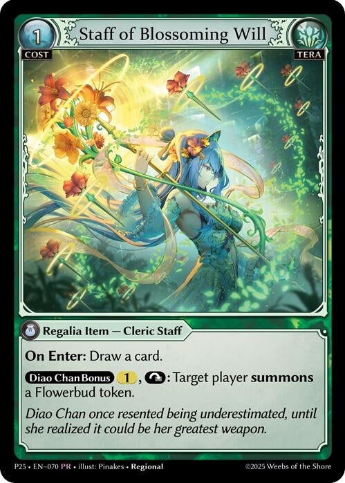 Image for Staff of Blossoming Will (070) (Promotional Cards) (P) - Grand Archive TCG