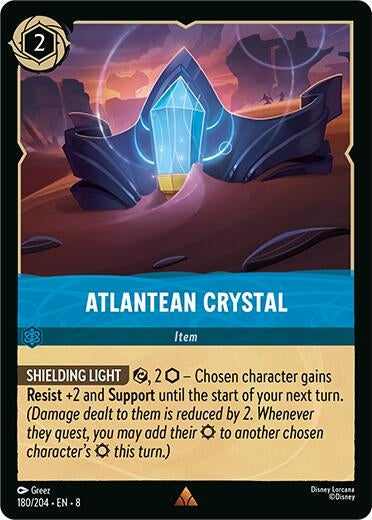 Image for Atlantean Crystal (180/204) (Reign of Jafar) (8) - Disney Lorcana
