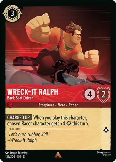 Image for Wreck-It Ralph - Back Seat Driver (135/204) (Reign of Jafar) (8) - Disney Lorcana