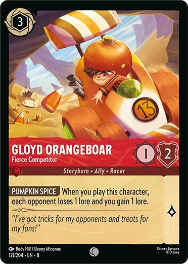 Image for Gloyd Orangeboar - Fierce Competitor (121/204) (Reign of Jafar) (8) - Disney Lorcana