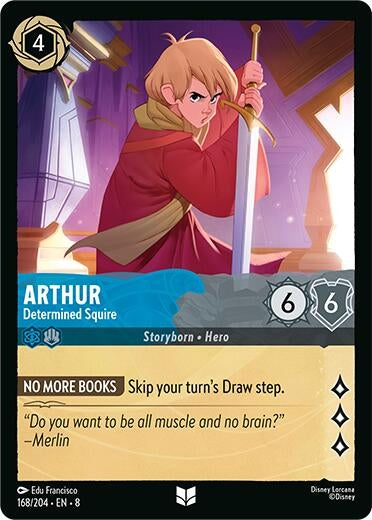 Image for Arthur - Determined Squire (168/204) (Reign of Jafar) (8) - Disney Lorcana