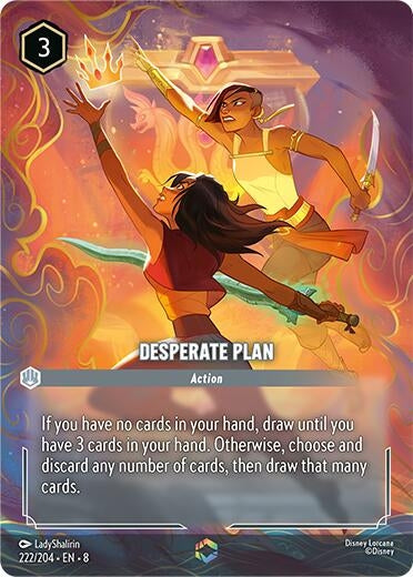 Image for Desperate Plan (Enchanted) (222/204) (Reign of Jafar) (8) - Disney Lorcana