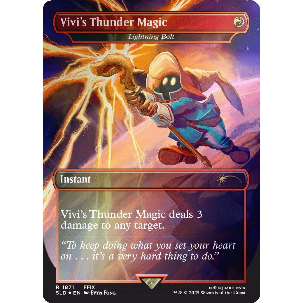 Vivi's Thunder Magic - Lightning Bolt (Rainbow Foil) (1871) (Secret Lair Drop Series) - PokeBox USA