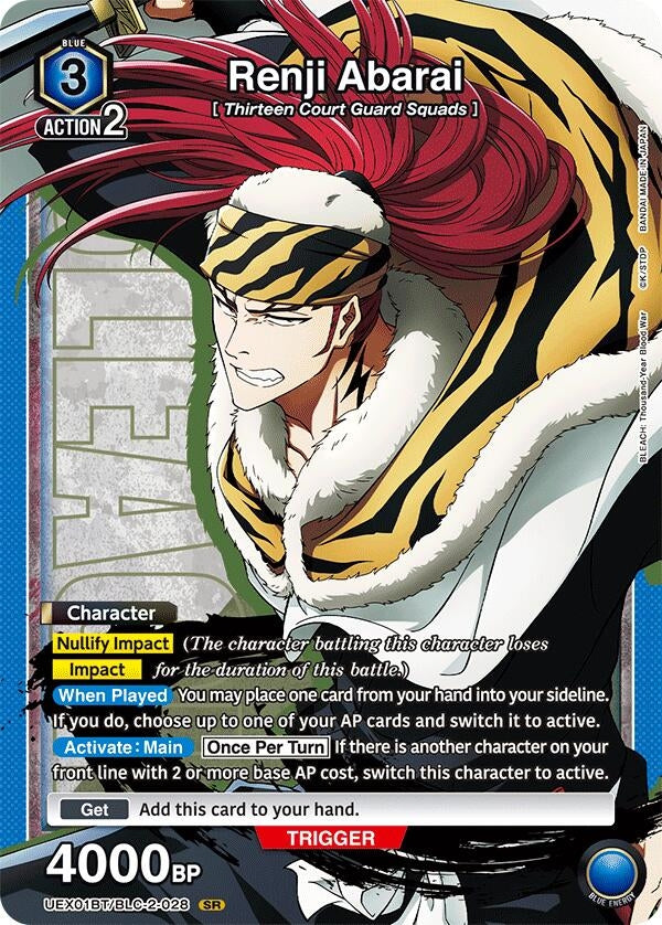 Image for Renji Abarai (028) (UEX01BT/BLC-2-028) (UEX01BT: BLEACH: Thousand-Year Blood War Vol.2) (UEX01BT) - Union Arena