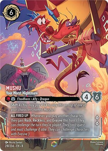 Image for Mushu - Your Worst Nightmare (Enchanted) (218/204) (Reign of Jafar) (8) - Disney Lorcana