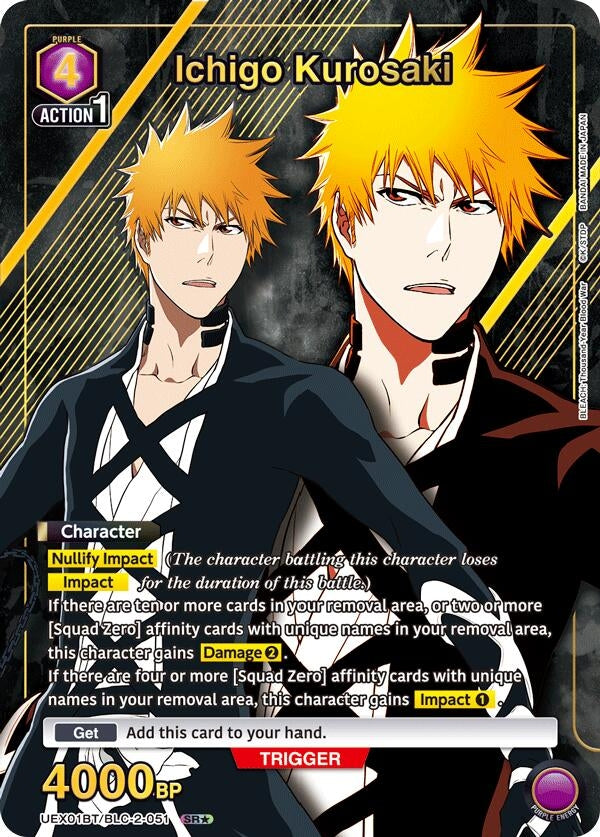 Ichigo Kurosaki (051) (SR*) (UEX01BT/BLC-2-051) (UEX01BT: BLEACH: Thousand-Year Blood War Vol.2)
