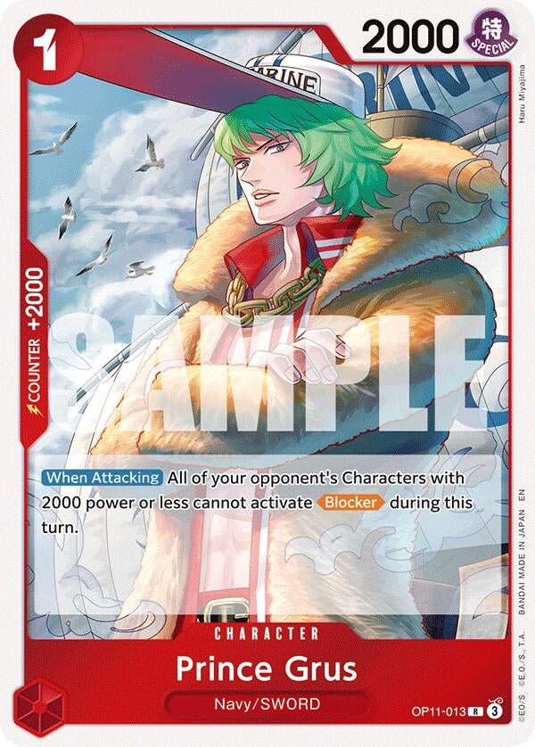 Image for Prince Grus (OP11-013) (A Fist of Divine Speed) (OP11) - One Piece Card Game