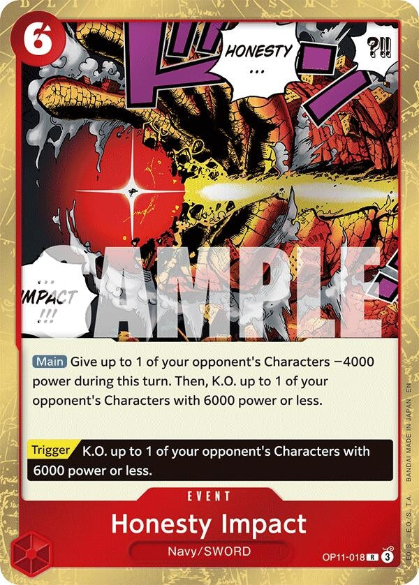 Image for Honesty Impact (OP11-018) (A Fist of Divine Speed) (OP11) - One Piece Card Game
