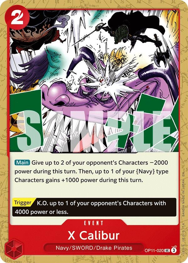 Image for X Calibur (OP11-020) (A Fist of Divine Speed) (OP11) - One Piece Card Game