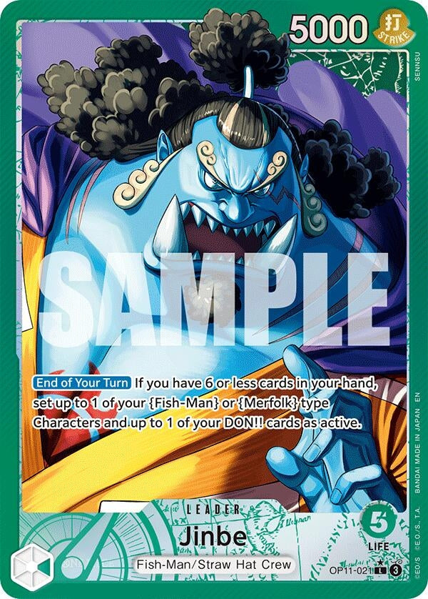 Image for Jinbe (021) (Alternate Art) (OP11-021) (A Fist of Divine Speed) (OP11) - One Piece Card Game