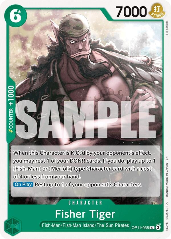 Image for Fisher Tiger (OP11-035) (A Fist of Divine Speed) (OP11) - One Piece Card Game