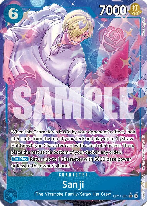 Image for Sanji (Alternate Art) (OP11-051) (A Fist of Divine Speed) (OP11) - One Piece Card Game